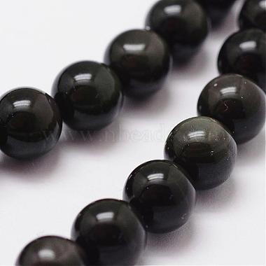 Perles en obsidienne naturelle(G-D838-8mm-04)-3
