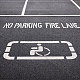 Silicone NO PARKING FIRE LANE Stencil(DIY-WH0622-686)-6