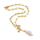 Natural Baroque Pearl Keshi Pearl Pendant Necklaces(NJEW-JN02909-01)-1
