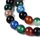 天然瑪瑙（染色・加熱）ビーズストランド(G-Q604-6MM-01)-3