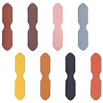 8 Bags 8 Colors Cowhide Purse Suspension Clasps Bag Strap Connector Fabric, for Bag Strap Making, Mixed Color, 110x17~26mm, 2pcs/bag, 8 colors, 1 bag/color(PURS-CL0001-04B)