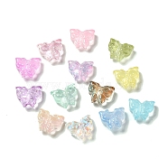 Transparent Glass Bead, Butterfly, Mixed Color, 12x15x6mm, Hole: 1mm(GLAA-H025-04)