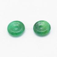 Natural Myanmar Jade/Burmese Jade Charms, Dyed, Donut/Pi Disc, Donut Width: 2.5mm, 6x2mm, Hole: 1mm(G-E407-03)