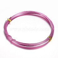 Round Aluminum Wire, Bendable Metal Craft Wire, for DIY Arts and Craft Projects, Deep Pink, 15 Gauge, 1.5mm, 5m/roll(16.4 Feet/roll)(AW-D009-1.5mm-5m-20)