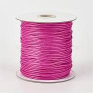 Eco-Friendly Korean Waxed Polyester Cord, Camellia, 2mm, about 90yards/roll(80m/roll)(YC-P002-2mm-1151)