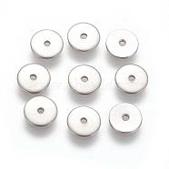 304 Stainless Steel Spacer Beads, Disc, Stainless Steel Color, 10x0.7mm, Hole: 1.2mm(STAS-G193-07C-P)