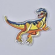 Computerized Embroidery Cloth Iron on/Sew on Patches, Costume Accessories, Dinosaur, Colorful, 96x104x2mm(DIY-L031-077)