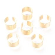 304 Stainless Steel Ear Cuff Findings, with Hole, None Pattern, Golden, 10x6mm, Hole: 1mm(STAS-H151-09G)