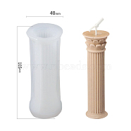 DIY Candle Silicone Molds, Resin Casting Molds, For UV Resin, Epoxy Resin Jewelry Making, Roman Style, Column, White, 40x105mm(CAND-PW0001-214)