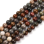 Natural Picture Jasper Beads Strands, Round, 6mm, Hole: 0.7mm, about 61pcs/strand, 14.96''(38cm)(G-H037-A01-01)