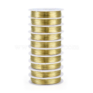 Round Copper Jewelry Wire, Nickel Free, Golden, 28 Gauge, 0.3mm , about 82.02 Feet(25m)/roll(CW0.3mm007)