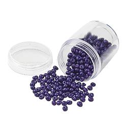 Opaque Glass Seed Beads, Fringe Teardrop Beads, Indigo, 4~5x3mm, Hole: 1mm(SEED-JP0004-A06)