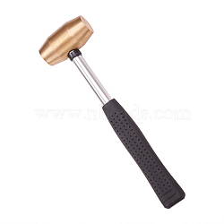 Brass Hammers, with Plastic Handle, Black, 24.5x6.55cm(TOOL-WH0072-02)