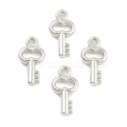 CCB Plastic Pendants, Key, Platinum, 17.5x9x3mm, Hole: 1.8mm, about 2632pcs/500g(CCB-S164-22P)