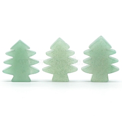 Natural Green Aventurine Home Diaplay Decorations, Christmas Tree, 40~42x32~35x5~8mm(DJEW-PW0009-026K)