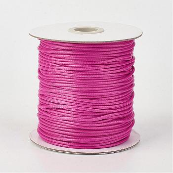 Eco-Friendly Korean Waxed Polyester Cord, Camellia, 2mm, about 90yards/roll(80m/roll)