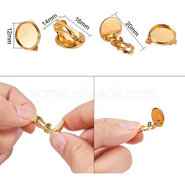 Brass Clip-on Earring Settings(KK-PH0035-28)-2