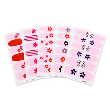 Flower Series Full Cover Nail Decal Stickers(MRMJ-T109-WSZ-M1)-2