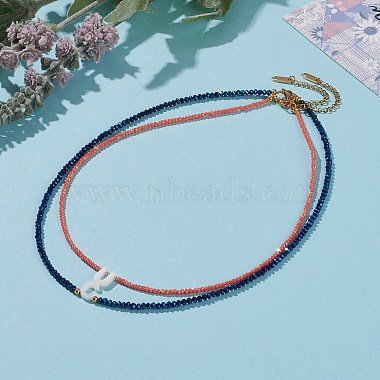 (продажа фабрики для вечеринок) наборы ожерелий с подвесками из натуральных ракушек(NJEW-JN03303-05)-3