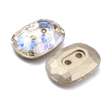 2-Hole Rectangle Glass Rhinestone Buttons(BUTT-D001-K)-5