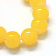Backen gemalt Nachahmung Jade Glas runden Perle Stränge(DGLA-Q021-4mm-30)-2