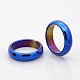 Electroplate Non-Magnetic Synthetic Hematite Wide Band Rings(RJEW-J006A-M)-2