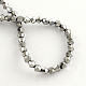 Chapelets de perles en verre galvanoplastique(X-EGLA-R094-3mm-08)-2