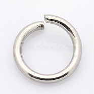 304 Stainless Steel Open Jump Rings, Stainless Steel Color, 3x0.6mm, 22 Gauge, Inner Diameter: 1.8mm(STAS-E066-03-3mm)