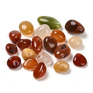 Natural Agate Dyed Nuggets Beads, Undrilled/No Hole Beads, Tumbled Stone, Vase Filler Gems, Mixed Color, 15.5~24.5x16~19x9~16mm, about 142pcs/1000g(G-E600-01C)