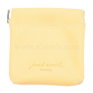 PU Imitation Leather Women's Bags, Square, Champagne Yellow, 8x8cm(ABAG-P005-A02)