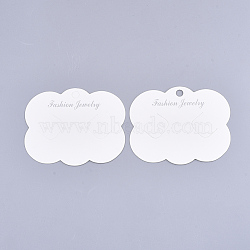 Cardboard Hair Clip Display Cards, Ivory, 6.9x8.5cm(CDIS-T003-12)
