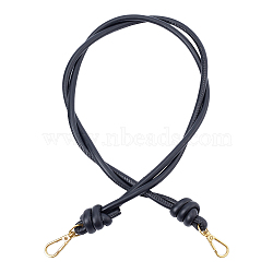 Leather Bag Handles, for Bag Straps Replacement Accessories, Black, 84.5~85.5x1.6x1.6cm(FIND-WH0081-73)