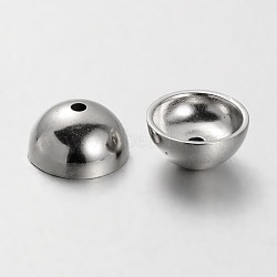 CCB Plastic Bead Caps, Half Round/Dome, Apetalous, Platinum, 14x7mm, Hole: 2mm, Inner Diameter: 12mm(CCB-J029-08P)