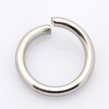 304 Stainless Steel Open Jump Rings, Stainless Steel Color, 3x0.6mm, 22 Gauge, Inner Diameter: 1.8mm