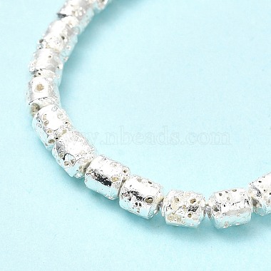 Electroplated Natural Lava Rock Beads Strands(G-G984-04S)-4