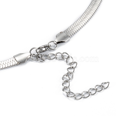 201 Stainless Steel Herringbone Chain Necklaces(NJEW-M187-06P)-3