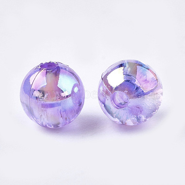 Perles en plastique transparentes(OACR-S026-6mm-05)-2