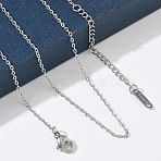 1.5MM 304 Stainless Steel Cable Chain Necklaces for Women, Tarnish Free, Stainless Steel Color, 15.75 inch(40cm)(SA-CBACA62-06P)