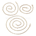 6Pcs 3 Styles Iron Curb Chain Bag Strap, with Clasps, for Bag Replacement Accessories, Golden, 2pcs/style(FIND-WR0001-21G)