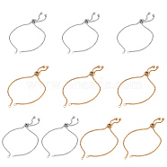 Adjustable 304 Stainless Steel Slider Bracelets Making, Golden & Stainless Steel Color, 9-1/2 inch(24cm), Single Chain: 12cm, 2colors, 5pcs/color, 10pcs/box(STAS-UN0003-17)