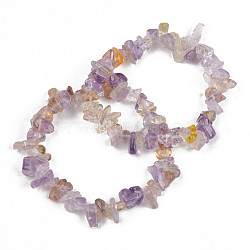 Unisex Chip Natural Ametrine Beaded Stretch Bracelets, Inner Diameter: 1-3/4~2 inch(4.5~5cm)(BJEW-S143-52)