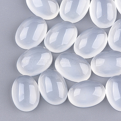 Translucent Resin Cabochons, Oval, WhiteSmoke, 14x10x4mm(RESI-S362-10x14-15)