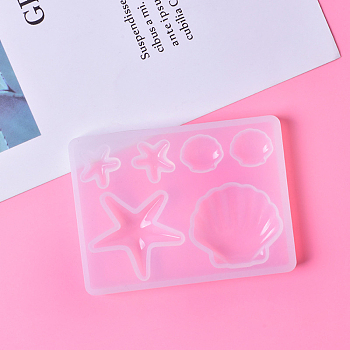 DIY Silicone Molds, Resin Casting Molds, for UV Resin & Epoxy Resin Craft Making, Shell Shape, 85x63mm