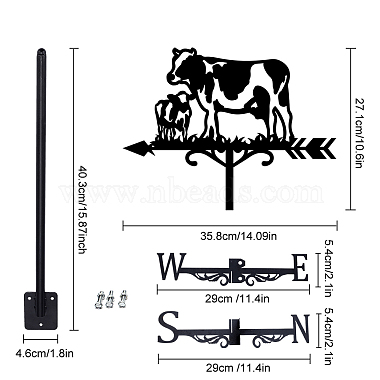 Orangutan Iron Wind Direction Indicator(AJEW-WH0265-015)-2