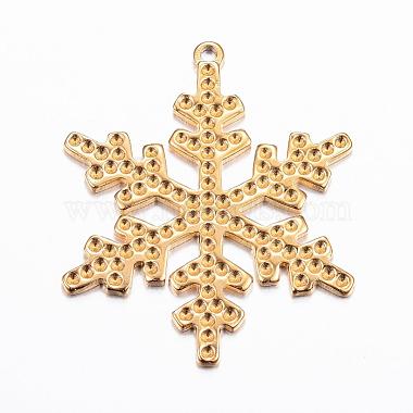 Golden Snowflake Stainless Steel Pendants