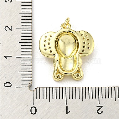 Brass Enamel with Cubic Zirconia Pendant(FIND-Z023-15G)-3