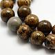 Natural Dendritic Jasper Beads Strands(G-E382-07-6mm)-1