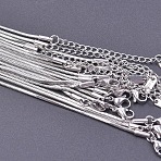 1.5MM Unisex 304 Stainless Steel Snake Chains Necklaces, 40cm, Extender: 5cm(YL8473-1)
