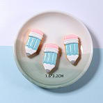 Resin Cabochons, School Supplies, Pencil, Sky Blue, 32x16mm(RESI-CJC0003-95)