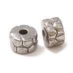 304 Stainless Steel Beads, Flat Round, Long-Lasting Plated, Add Color, Ion Plating(IP), Stainless Steel Color, 5x3.5mm, Hole: 1.5mm(SA-CBA9EE2-01P)